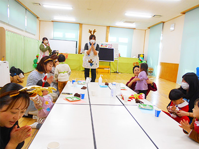 ケーキ作りの様子